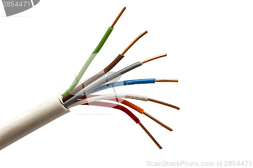 Image of colorful electrical wires
