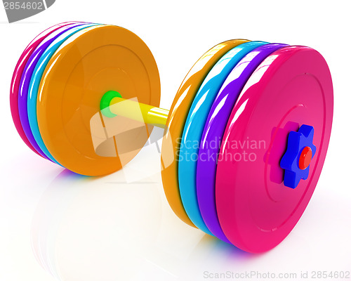 Image of Colorful dumbbell 