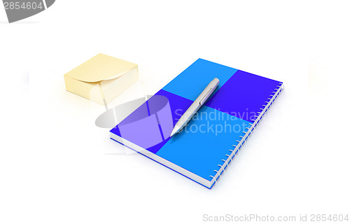 Image of notepad with pen