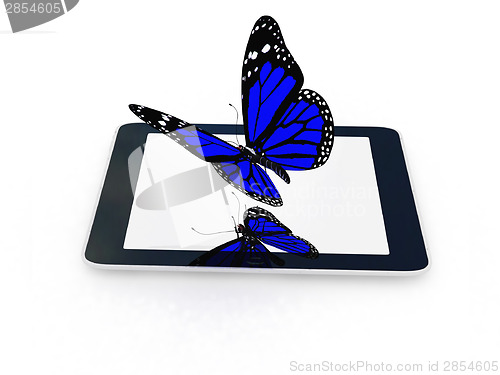 Image of butterflies on a phone