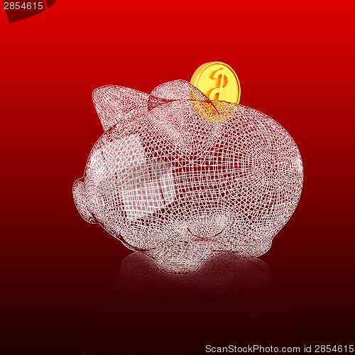 Image of 3d model piggy bank