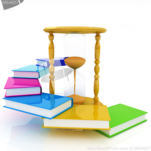 Image of Hourglass and books