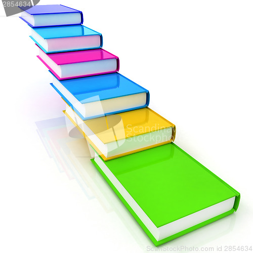 Image of colorful real books