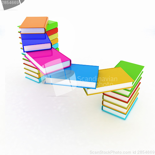 Image of colorful real books