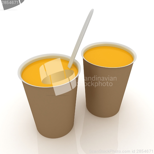 Image of Orange juice in a fast food dishes