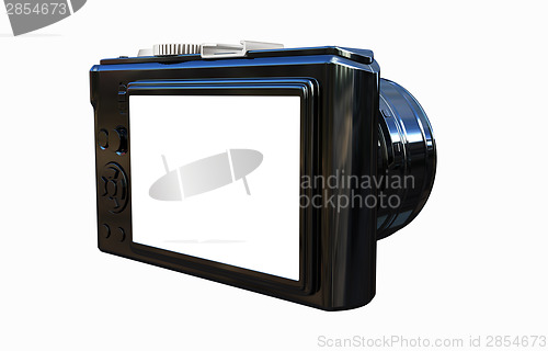 Image of 3d illustration of photographic camera