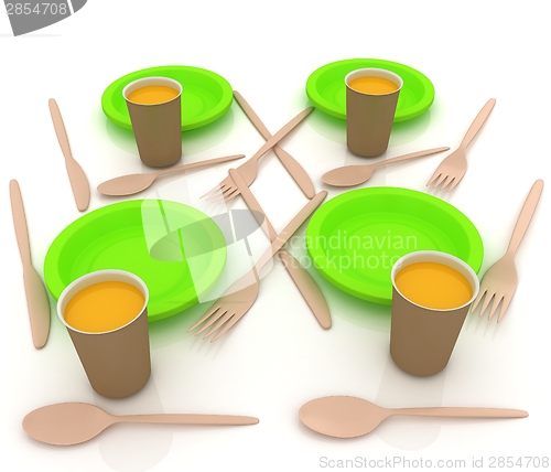 Image of Orange juice in a fast food dishes