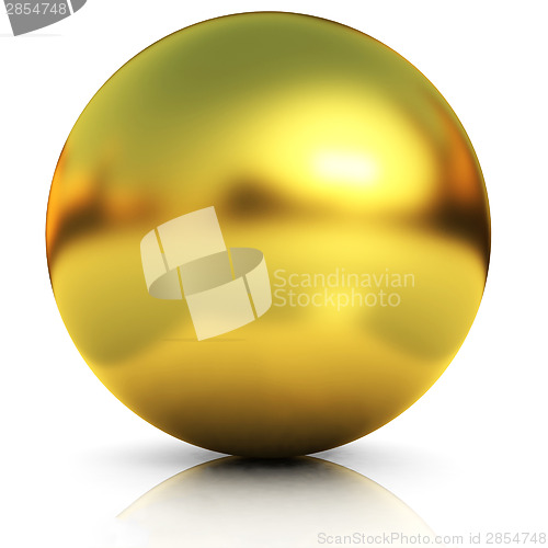 Image of Gold Ball 3d render