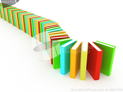 Image of colorful real books