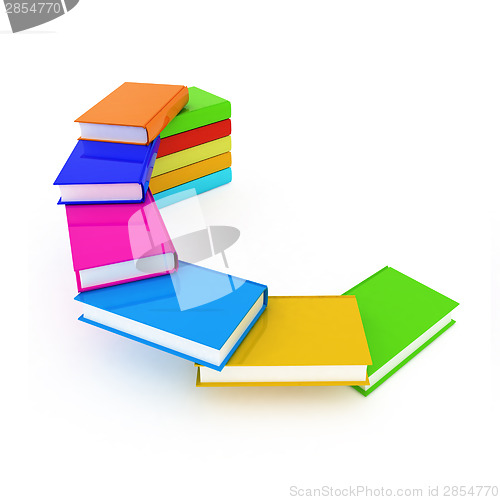 Image of colorful real books