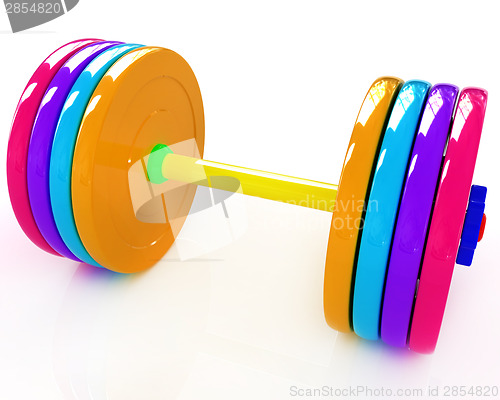 Image of Colorful dumbbell 