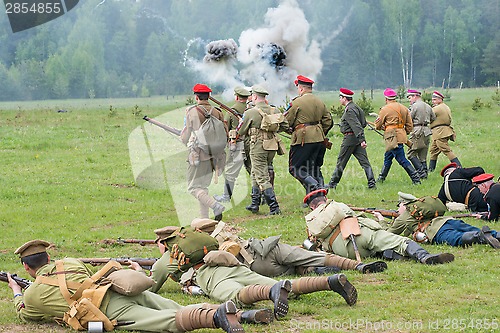 Image of Kornilovs hiking squad lying down