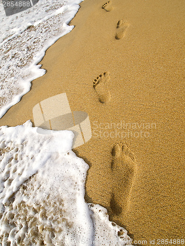 Image of Footprints at the beach 