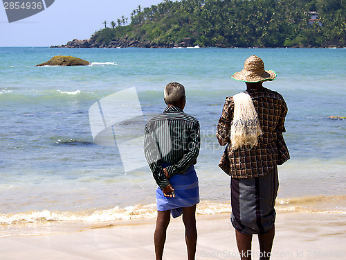 Image of Fishermen looking at the Indian ocean