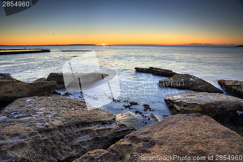 Image of Sunrise over the ocean