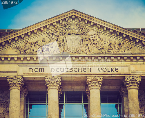 Image of Retro look Reichstag Berlin