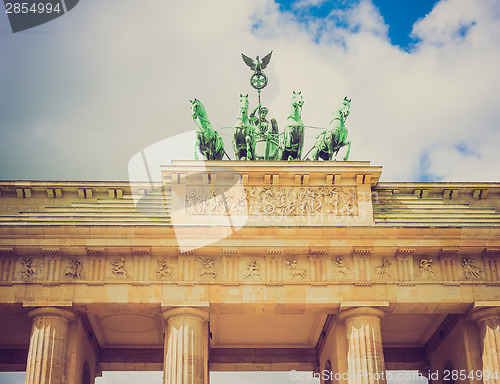 Image of Retro look Brandenburger Tor Berlin