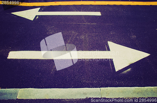 Image of Retro look Arrow sign