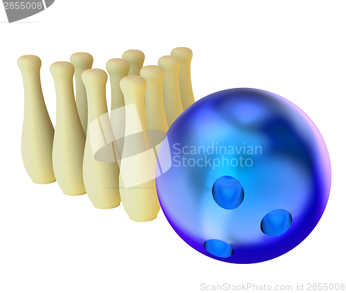 Image of Bowling ball crashing into the skittles