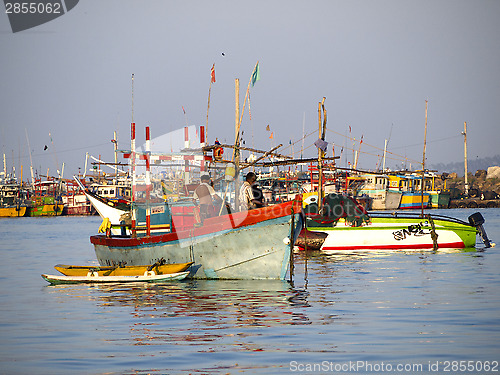 Image of Fisherboats at the Indian ocean