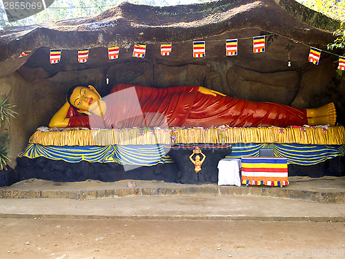 Image of Lying Buddha figure in Asia