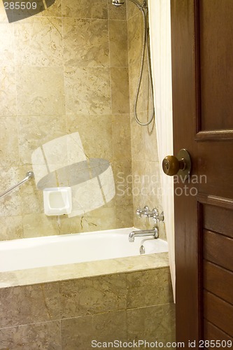 Image of Bathtub in hotel bathroom

