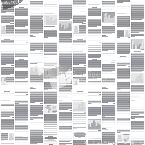 Image of Seamless newspaper pattern - abstract monochrome background