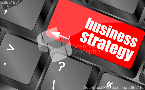 Image of business strategy - business concepts on computer keyboard, business concept