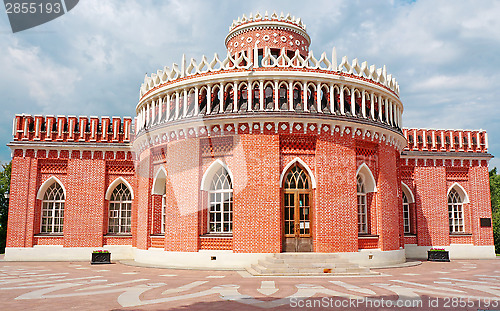 Image of The historical building in Tsaritsyno museum and reserve (Moscow