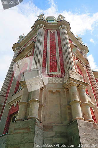 Image of Tower of the royal palace in Tsaritsyno in Moscow