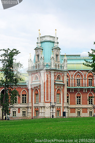 Image of Tower of the royal palace in Tsaritsyno in Moscow