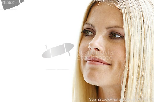 Image of Blond beautiful woman face l