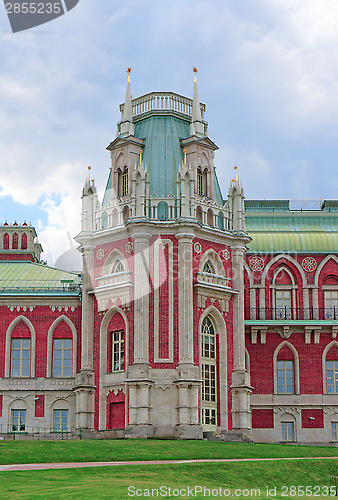 Image of Tower of the royal palace in Tsaritsyno in Moscow