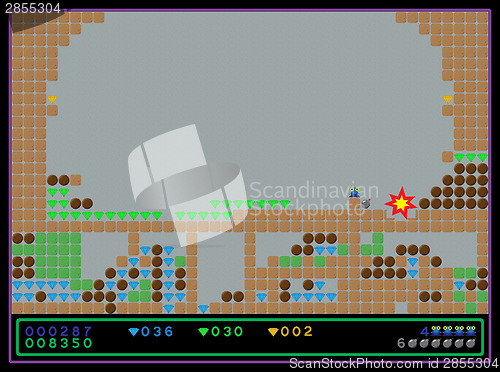 Image of Screenshot of the old style computer game