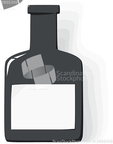 Image of Bottle with label on white background