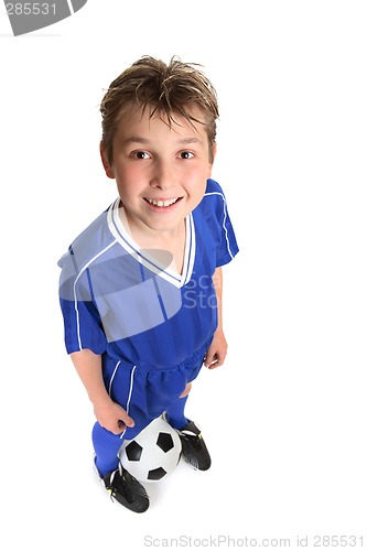 Image of Boy wth soccer ball