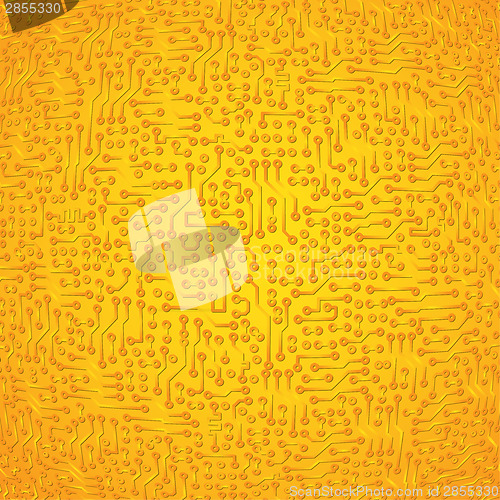 Image of Circuit board electronic abstract golden digital art background