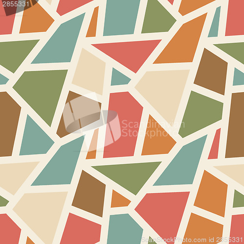 Image of Seamless geometric pattern - simple abstract vintage color backg