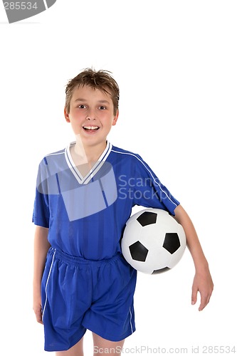 Image of Boy in soccer uniform
