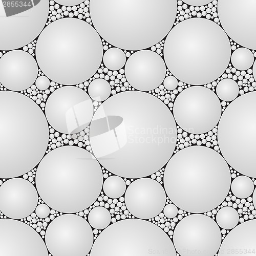 Image of White and black seamless pattern - square texture with bubbles. 