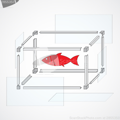 Image of The scheme for building an aquarium for fishes