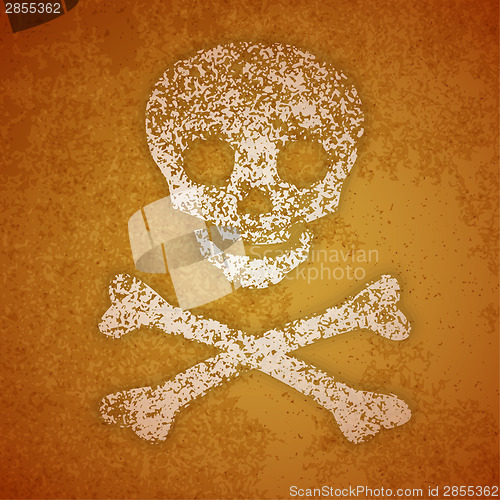 Image of Illustration - skull and crossbones on a wall