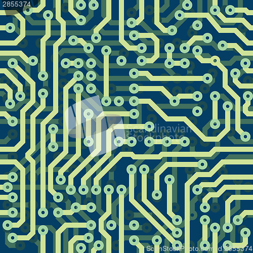 Image of High tech schematic seamless texture - electronic circuit board