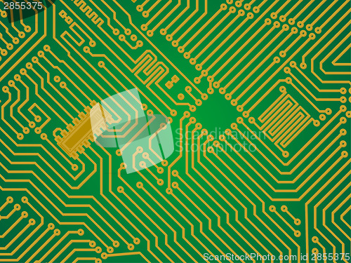 Image of Hi-tech green industry electronics background