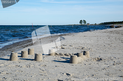Image of Sand piles at the beach