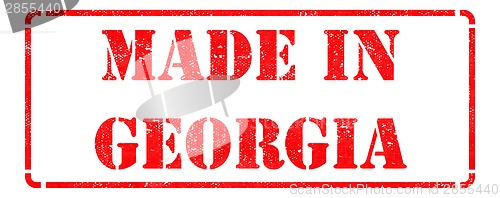 Image of Made in Georgia on Red Rubber Stamp.