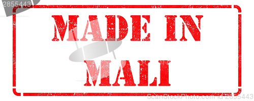 Image of Made in Mali on Red Rubber Stamp.