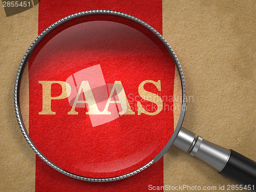 Image of PAAS Inscription Through a Magnifying Glass.