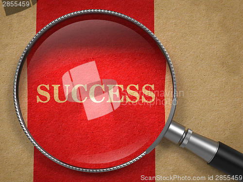 Image of Success Through a Magnifying Glass