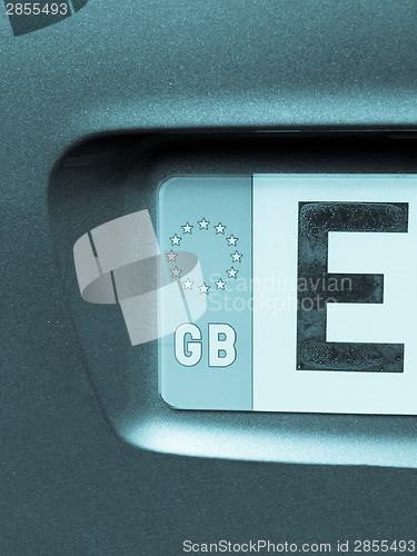 Image of Vehicle registration plate